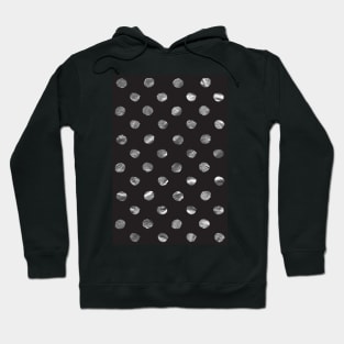 Silver Foil Polka Dots Retro Hoodie